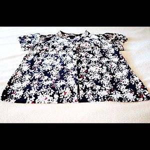Lane Bryant Floral Plus Size Button Down Blouse